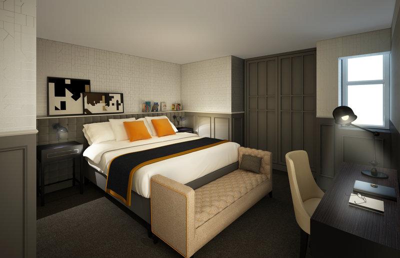 โรงแรมดิแอมเพอร์ซานด์ ลอนดอน ห้อง รูปภาพ A bedroom at the hotel